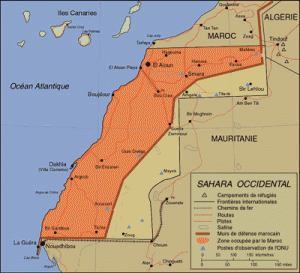 cartina del Sahara Occidentale