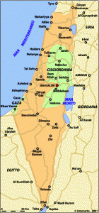 cartina di Israele-Palestina