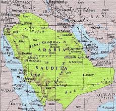 cartina dell'Arabia Saudita
