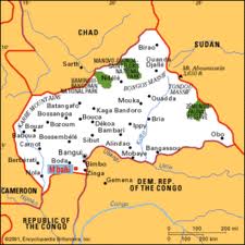 cartina della Repubblica Centrafricana