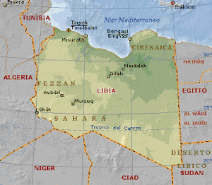 cartina della Libia