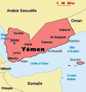 cartina dello Yemen