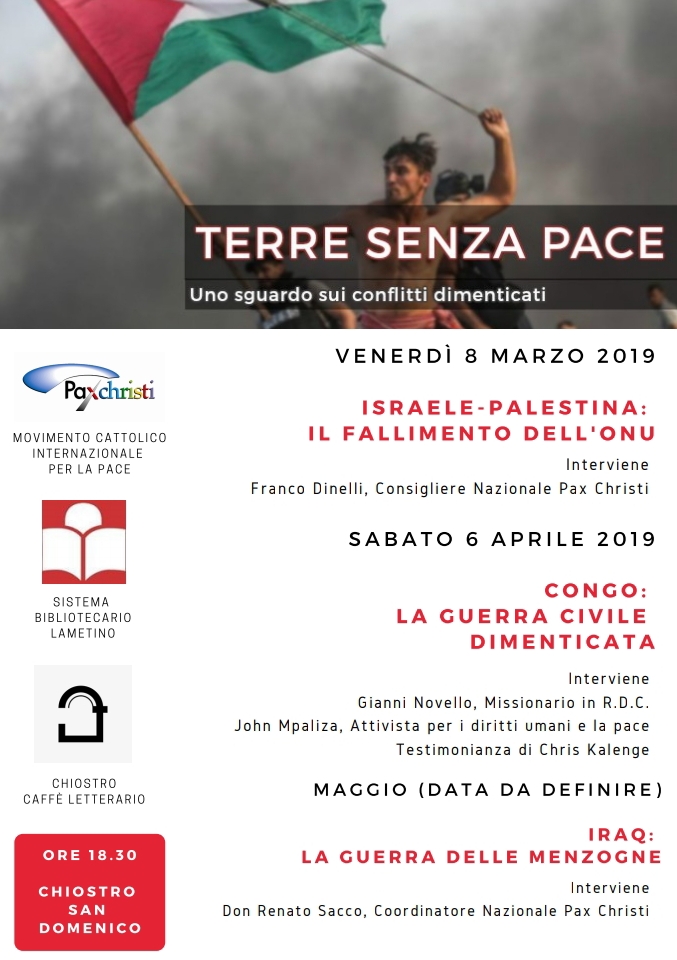 8 marzo, 6 aprile, maggio Lamezia Terme – Terre senza pace