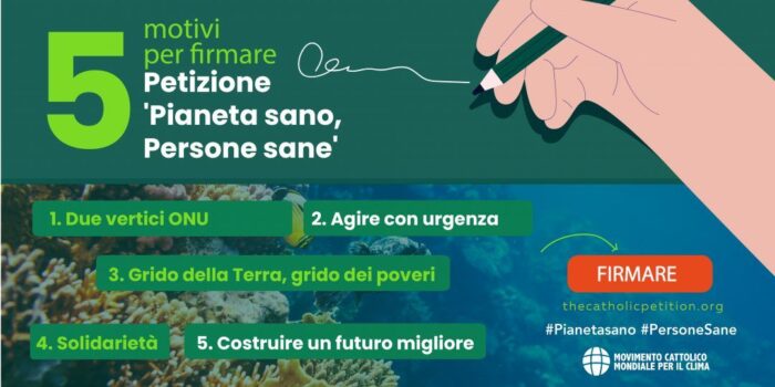 Pax Christi Italia sostiene la petizione “Pianeta Sano, Persone Sane” promossa dal Movimento Laudato Sì’, in occasione del Tempo del Creato 2021