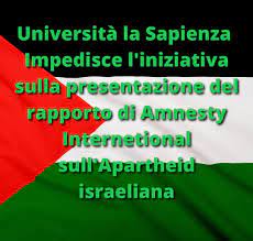 Negata un’aula per presentare il rapporto su Israele: lo scambio di lettere con l’Università La Sapienza di Roma