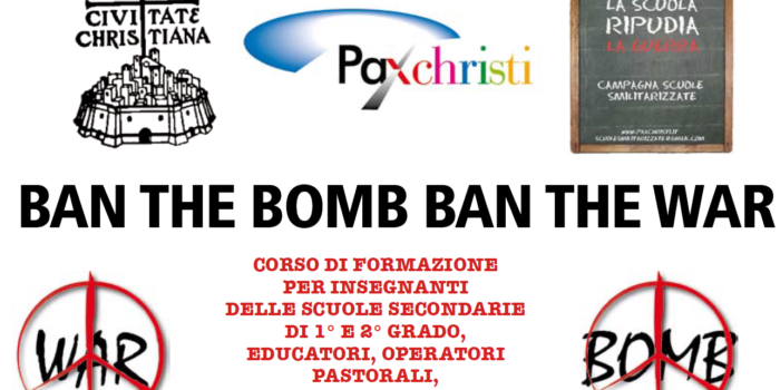 22 febbraio – 26 aprile, corso online – BAN THE BOMB BAN THE WAR