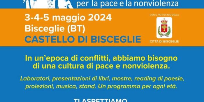 3-5 maggio, Bisceglie – Eirene fest – festival del libro per la pace e la nonviolenza