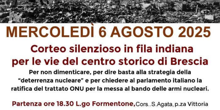 6 agosto, Brescia – Corteo silenzioso