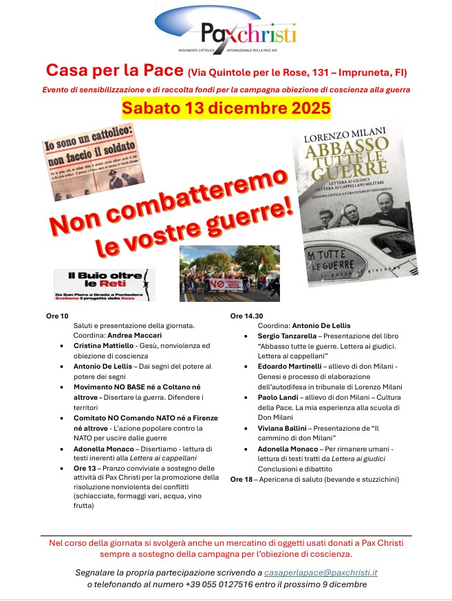 Non combatteremo le vostre guerre