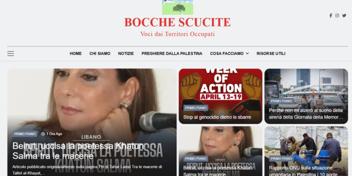Bocche Scucite: una nuova veste grafica per dare spazio alle voci dalla Palestina occupata