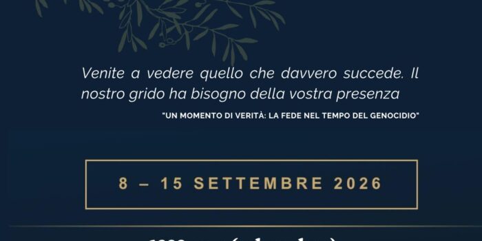 Parti con noi per la Palestina